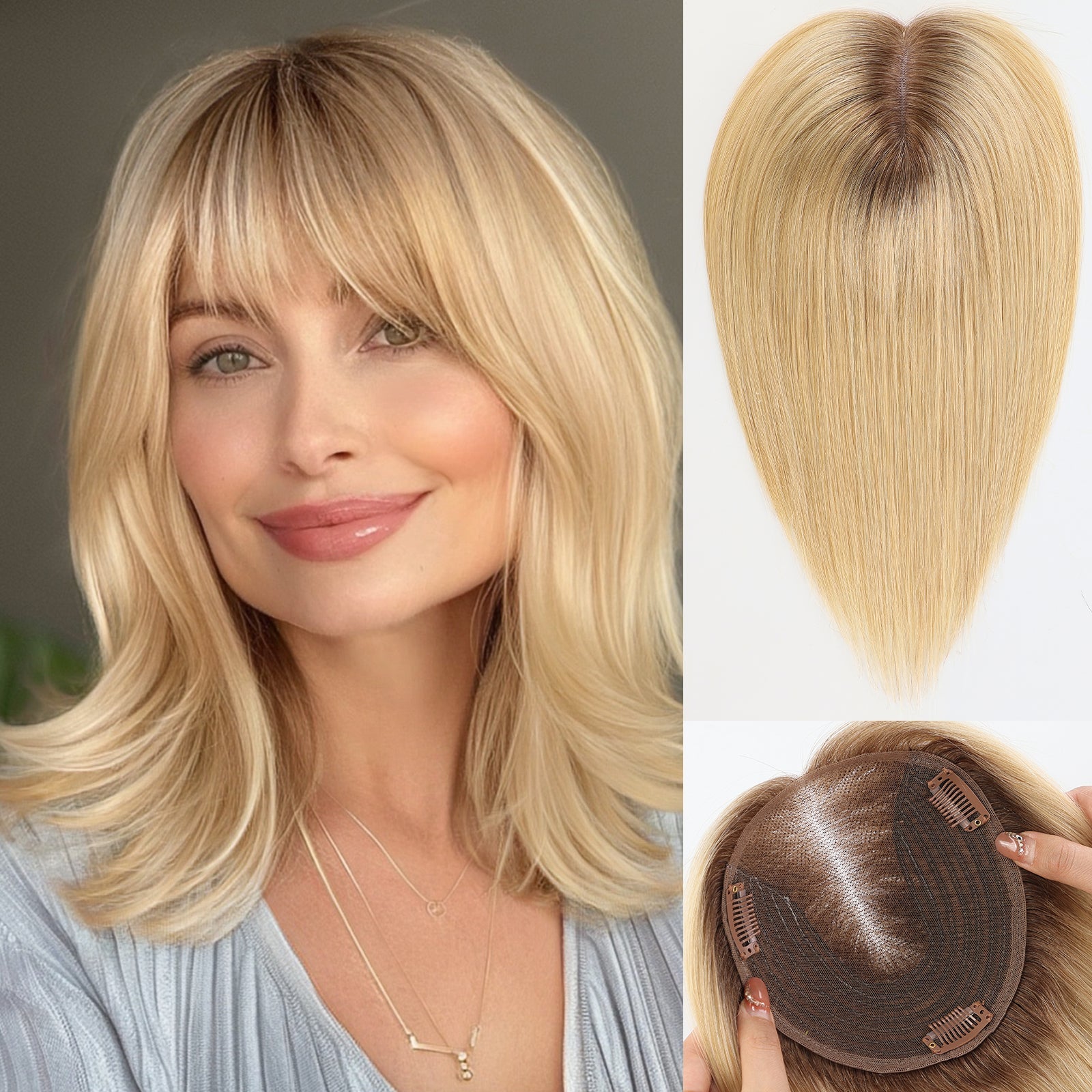 Hair Topper with Bangs