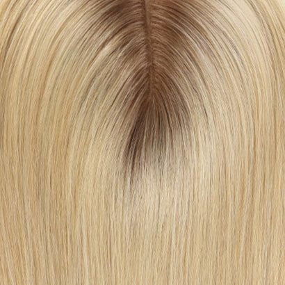 starluck Human Hair Toppers for Women Real Human Hair No Bangs 4 * 5.5 inch Base 12 inch SilkHug Hair Topper for Women Cover Grey Roots