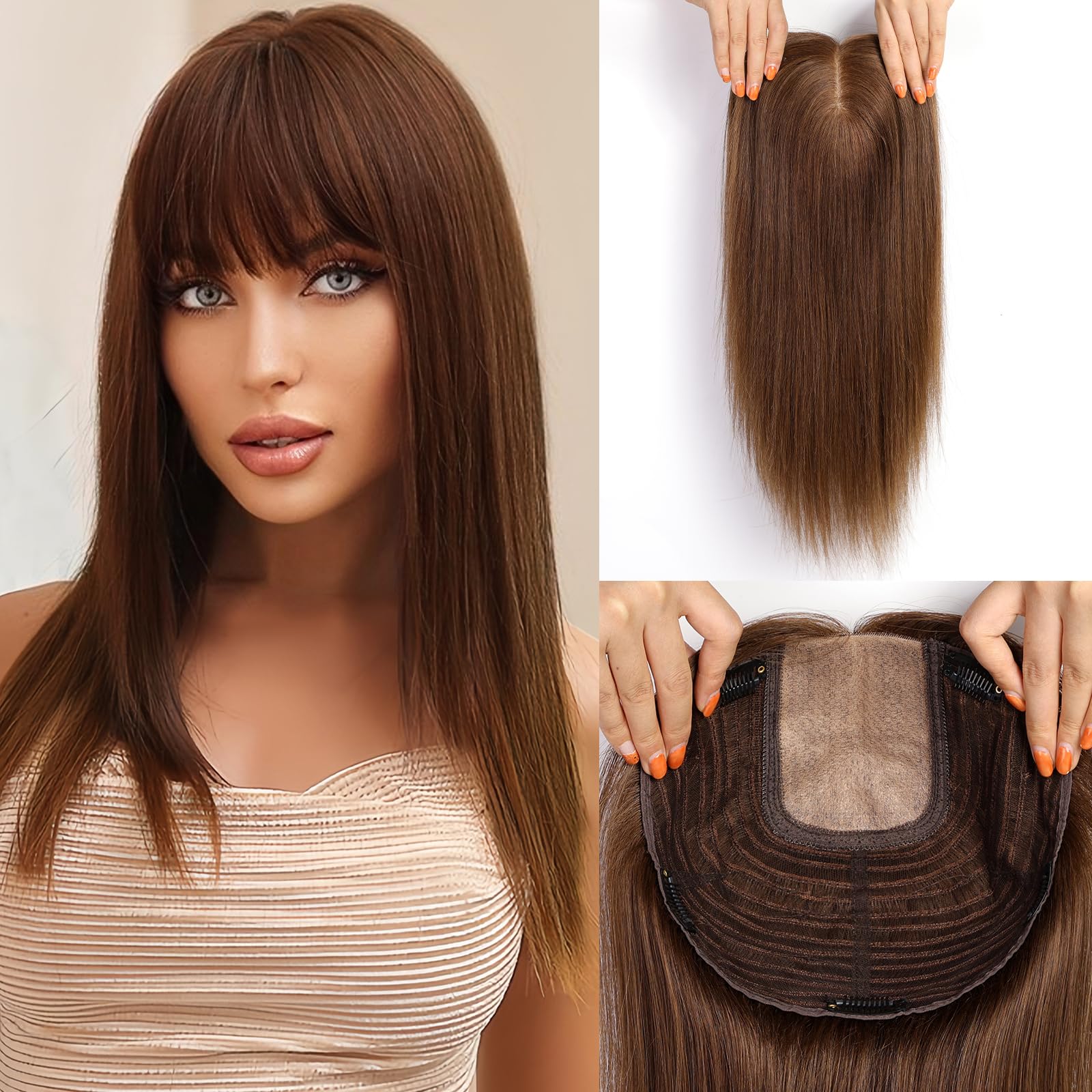 starluck 16 inch Hair Toppers for Women 9