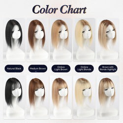 Image of starluck Human Hair Toppers for Women Real Human Hair No Bangs 4 * 5.5 inch Base 12 inch SilkHug Hair Topper for Women Cover Grey Roots